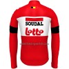 Wielershirt 2022 Lotto Soudal Lange Mouw Rood Wit